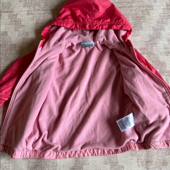 Columbia Kids' Fleece Lined Pink Windbreaker Jacket size 2T - Picture 4 of 5